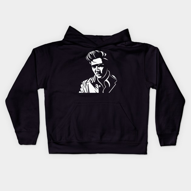 Elvis Presley Kids Hoodie by Aldrvnd